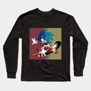 the red yellow of sonic skate Long Sleeve T-Shirt